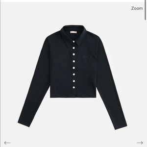 Kith Tori Jersey Button Top (blue)